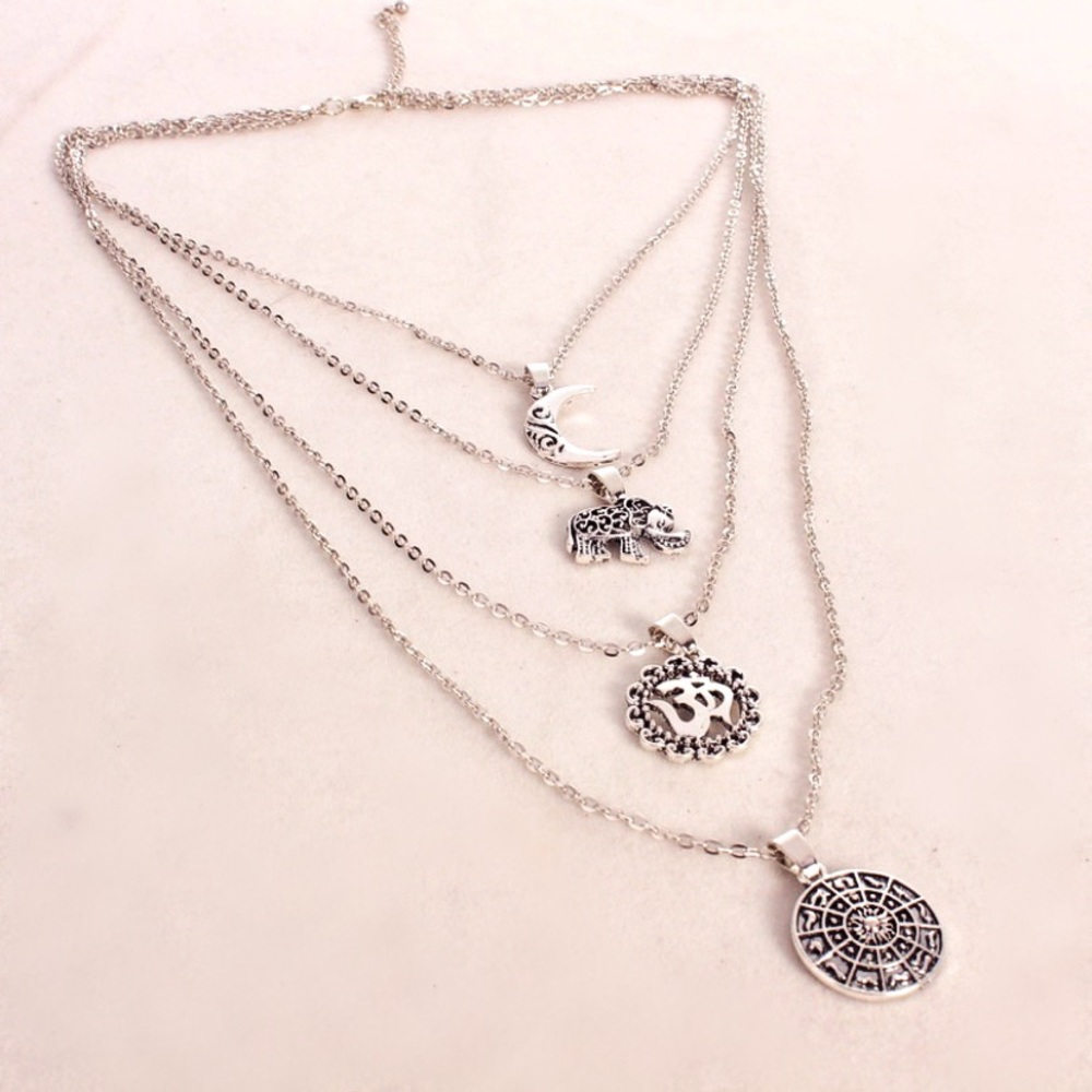 🌙NWT Boho Multi Layer Necklace - Picture 2 of 8